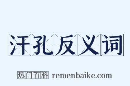 汗孔反义词是什么意思的图片